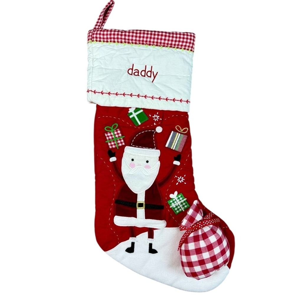 Pottery Barn Christmas Santa Daddy Stocking